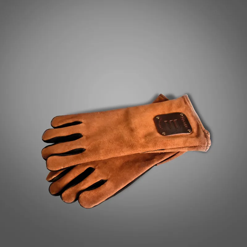 Gants de barbecue anti chaleur en cuir véritable Ersho distribution