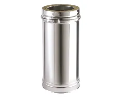 Elément Droit Isole Inox-Inox D180Mm L100 Cm