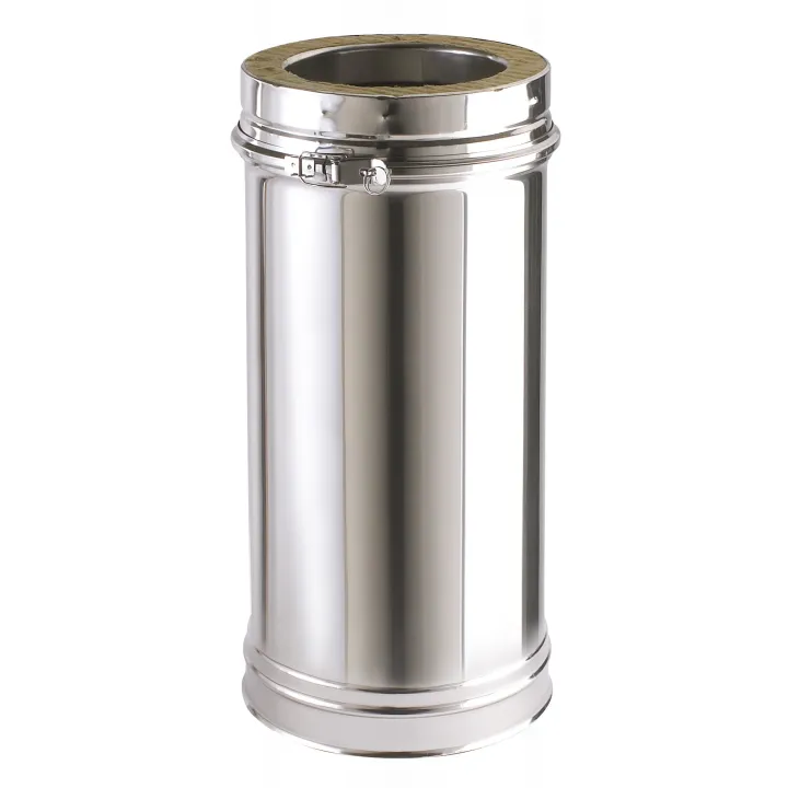 Elément Droit Isole Inox-Inox D180Mm L100 Cm