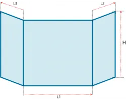 Verre vitrocéramique prismatique pour insert et poele à bois de la marque FONTEFLAMME  - Totalvision  - Ref PCV-160505-P15