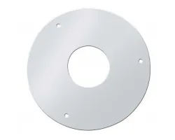 Plaque de propreté ronde inox dn 500mm pour terminal horizontal pour poêle à granulés de bois