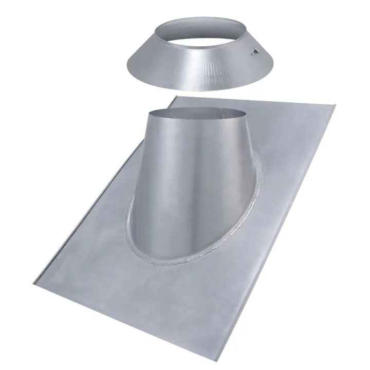 Solin inox ardoise + Larmier tubage poêle à pellets double paroi isolé