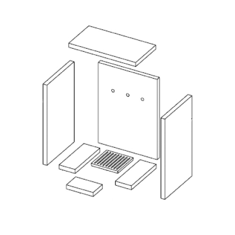 PLATINE DE FIXATION AXE DE PORTE LAURE/EGERIE 1300 NOIRE