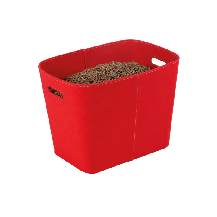 Rangement Bois/Granules Feutrine Rouge Felt - Ref DN-005.1403