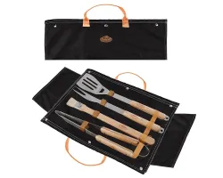 Set outils pour barbecue, sac jean