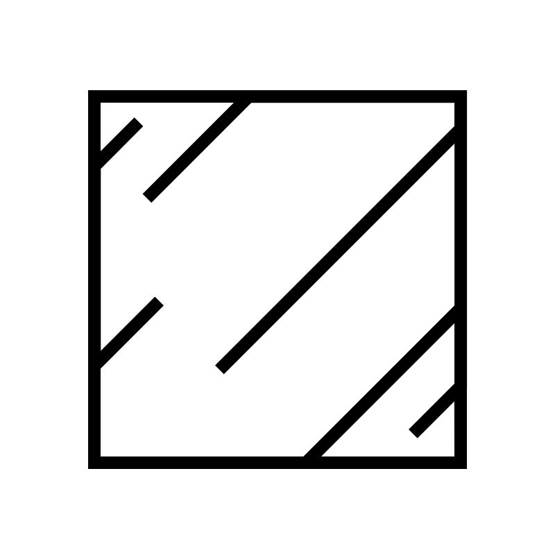 Vitre Trapèze rectangle pour poele à bois Deville LUX (2 vitres) (modele C07746 ) Réf D0025889