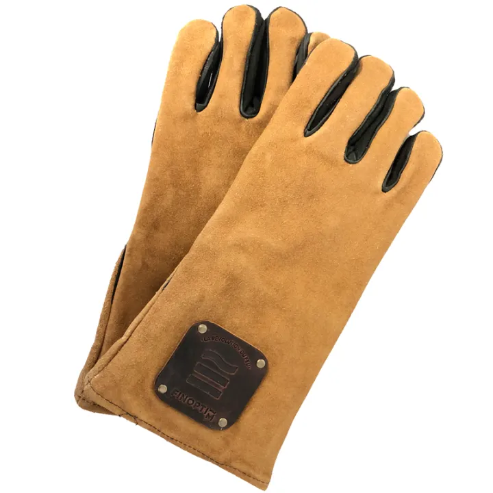 Gants de barbecue anti chaleur en cuir véritable - Ersho