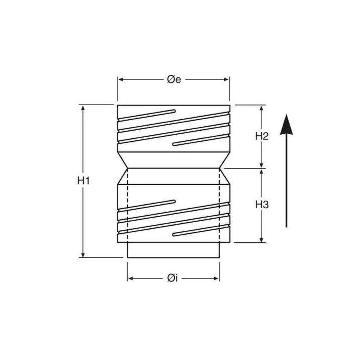 Raccord flexible/flexible avec vissage interne anti condensation pour appareils de chauffage - Ersho