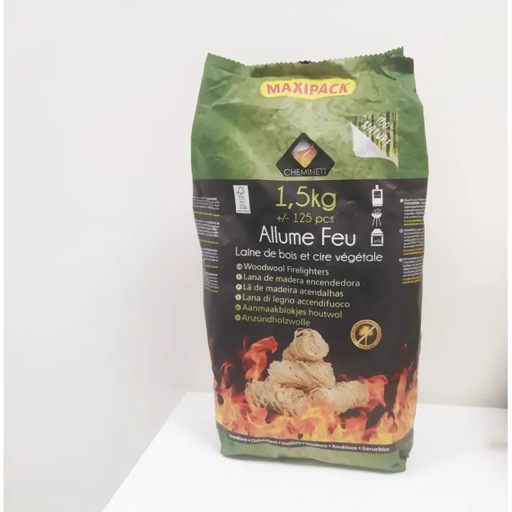 Allumes feu en laine de bois 1,5kg - Ersho