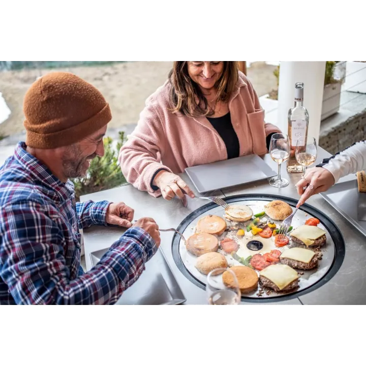 Brasero table plancha Magma VULX au bois ou au gaz - Ersho