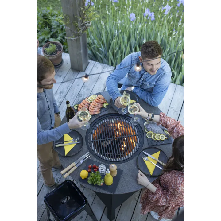 Brasero table plancha Magma VULX au bois ou au gaz - Ersho