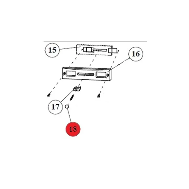 Bouton pour régulateur d'air secondaire pour le poêle Fireplace Akropolis