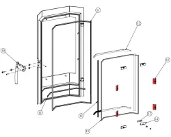 Support de vitre kit droit/gauche pour le poêle Fireplace Karthago Novo K3492