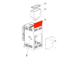 Capuchon de protection pour bouchon de réservoir pour le poêle à granulés Fireplace Gravio