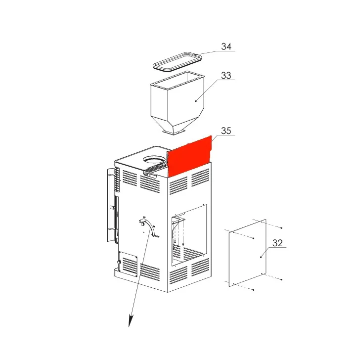 Capuchon de protection pour bouchon de réservoir pour le poêle à granulés Fireplace Gravio