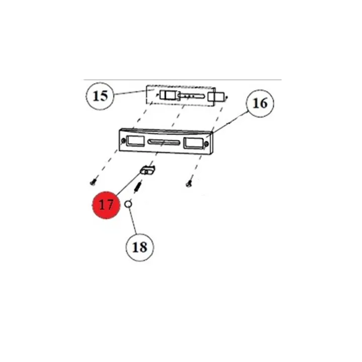 Poussoir pour régulateur d'air secondaire pour le poêle Fireplace Akropolis