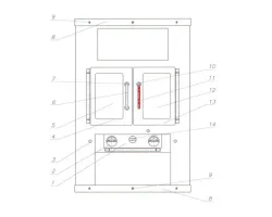 Poignée de porte pour chambre de combustion A pour le poêle Fireplace Athen