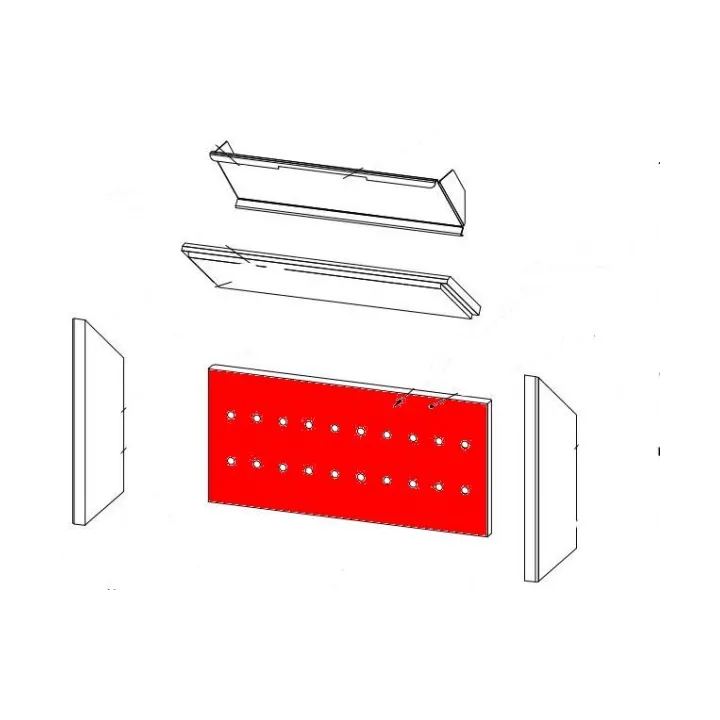 Pierre de plaque arrière kit pour le poêle Fireplace Rönky K2541