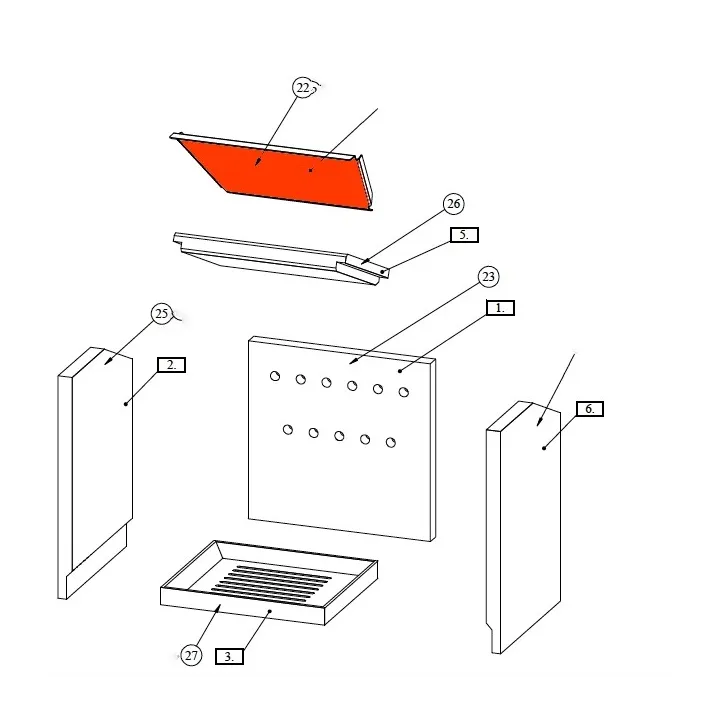 Déflecteur haut pour le poêle Fireplace Mambo K2690