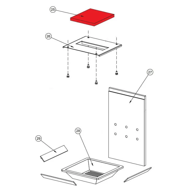 Déflecteur B pour le poêle Fireplace Memphis K1612