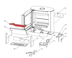 Déflecteur haut pour le poêle Fireplace Adamis