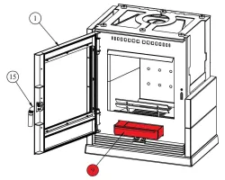 Cendrier pour le poêle Fireplace Phoenix K2100