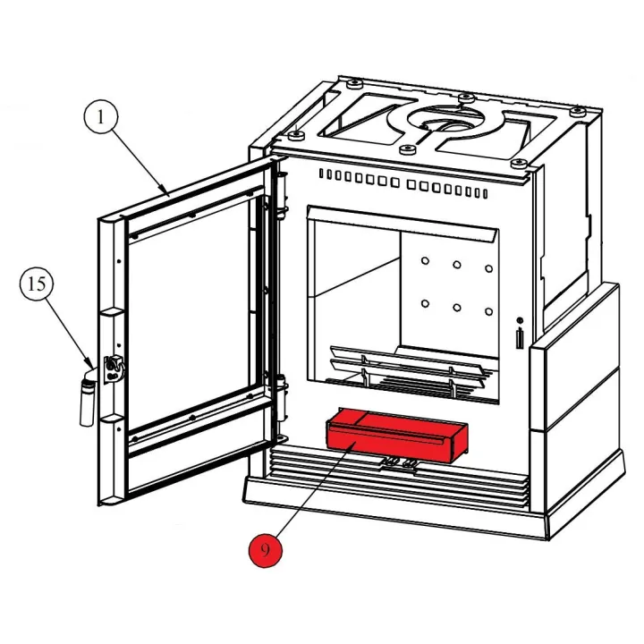 Cendrier pour le poêle Fireplace Phoenix K2100