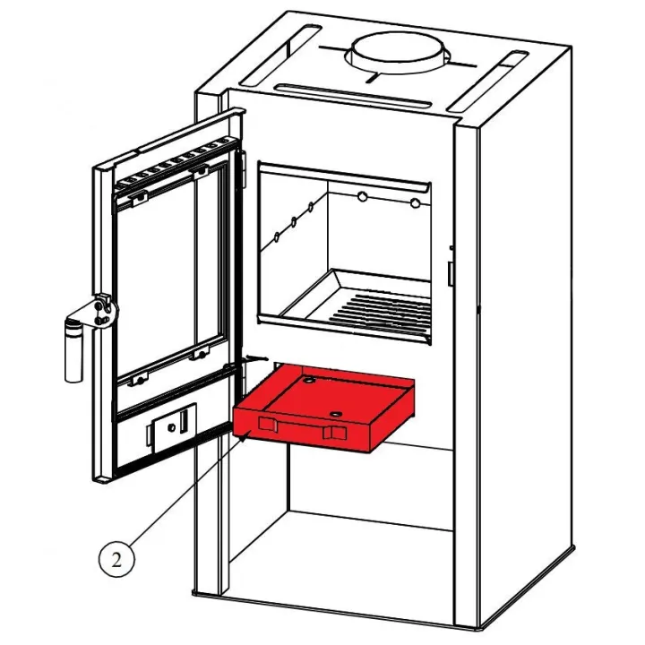 Cendrier pour le poêle Fireplace Rimini K2041