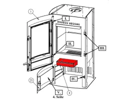 Cendrier pour le poêle Fireplace Lorca K4740