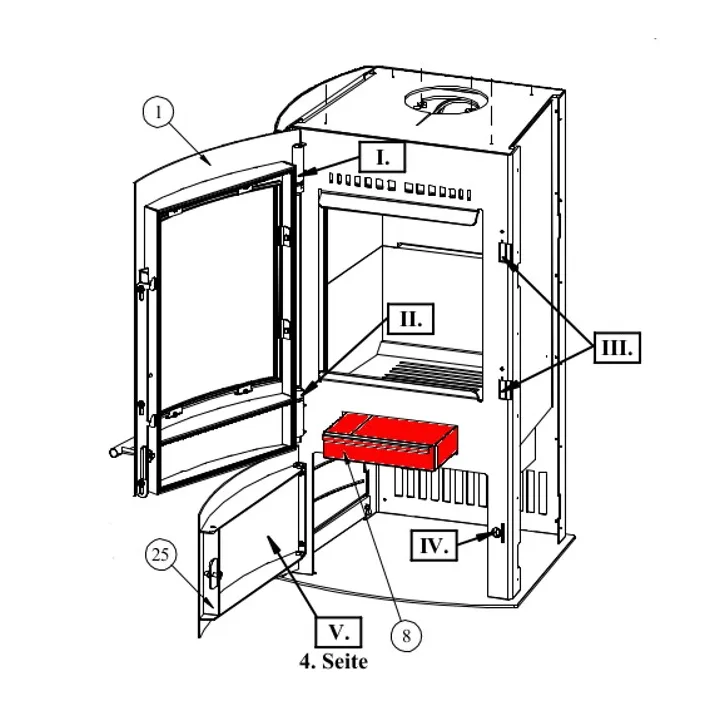 Cendrier pour le poêle Fireplace Lorca K4740