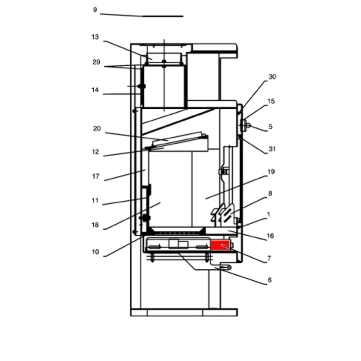 Cendrier pour le poêle Fireplace Caribic NS