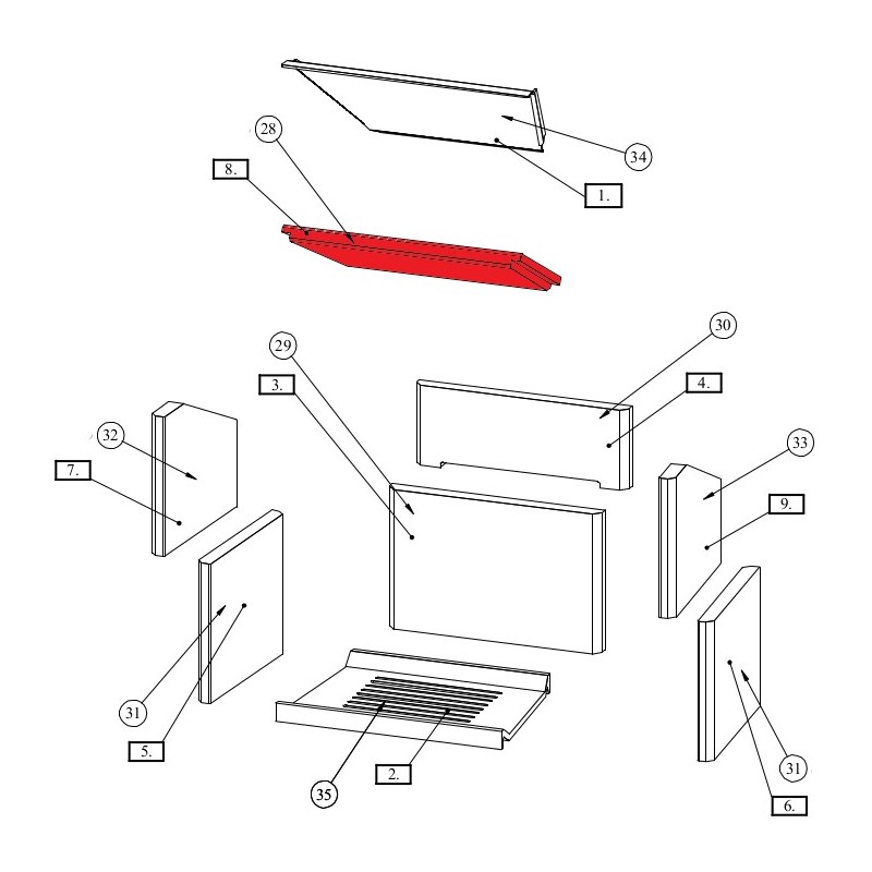 Déflecteur pour le poêle Fireplace Allegro