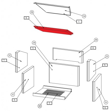 Déflecteur pour le poêle Fireplace Allegro