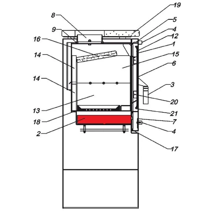 Cendrier pour le poêle Fireplace Kasimir