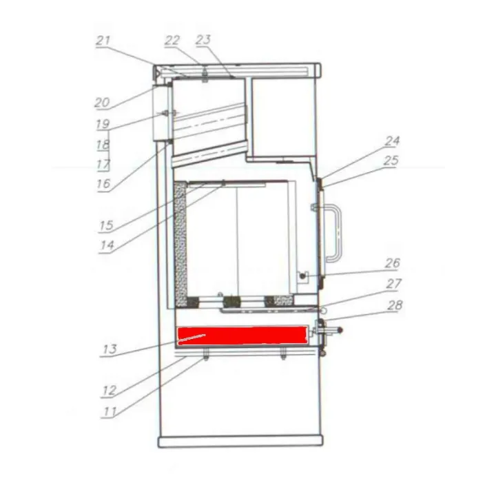 Cendrier pour le poêle Fireplace Neapel