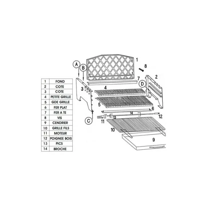 Fond pour barbecue Invicta Alexandrie - Ref F706830P