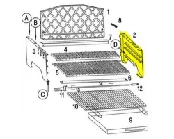 Côté gauche Pour Barbecue Invicta Alexandrie - réf INV-F706802P