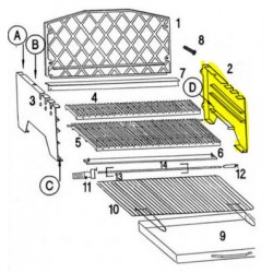 Côté gauche Pour Barbecue Invicta Alexandrie - réf INV-F706802P