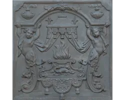 Plaque en fonte Putti 80 x 80 h x 2 cm