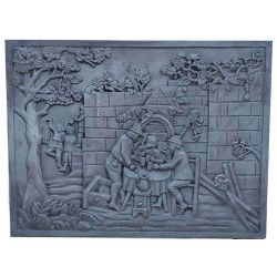 Plaque en fonte Taverne 80 x 60 h x 1,2 cm