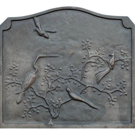 Plaque en fonte Oiseaux 53 x 49 h x 1 cm