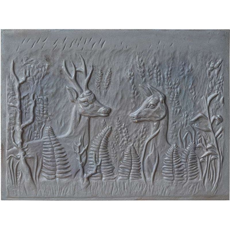 Plaque en fonte Faons 80 x 60 h x 1,2 cm