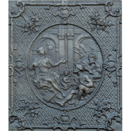 Plaque en fonte Dieux 58 x 67 h x 1 cm