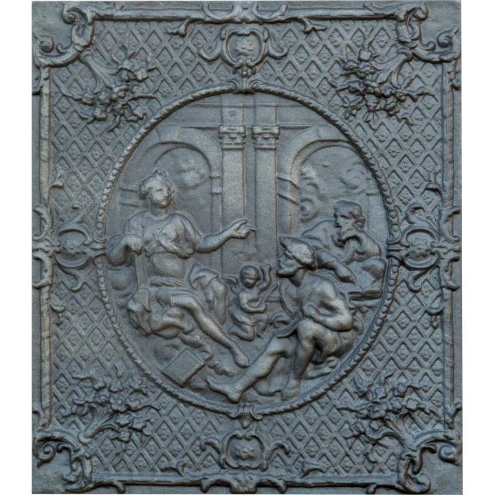 Plaque en fonte Dieux 58 x 67 h x 1 cm