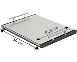 Couvercle en acier pour plancha 39 x 30,5 x 1 cm - Pièce standard  - Ersho Distribution