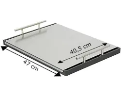 Couvercle en acier pour plancha 47 x 40,5 x 1 cm - Pièce standard  - Ersho Distribution