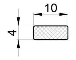 Joint de vitre autocollant 10 x 4mm - Haas & Sohn