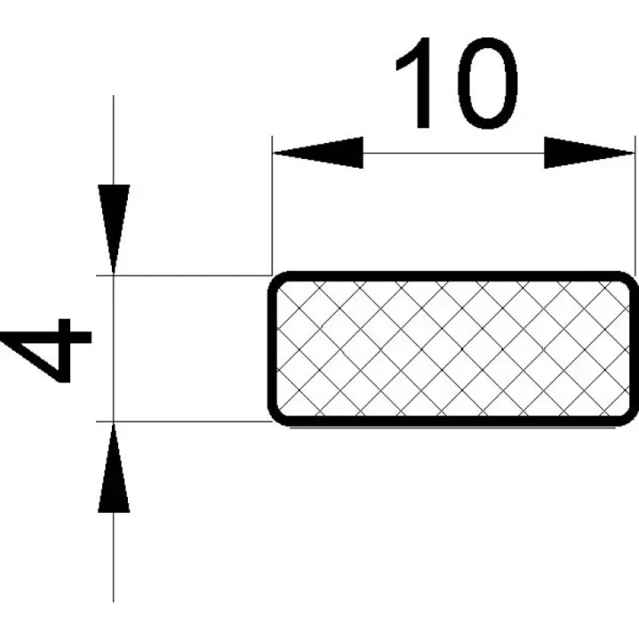 Joint de vitre autocollant 10 x 4mm - Haas & Sohn